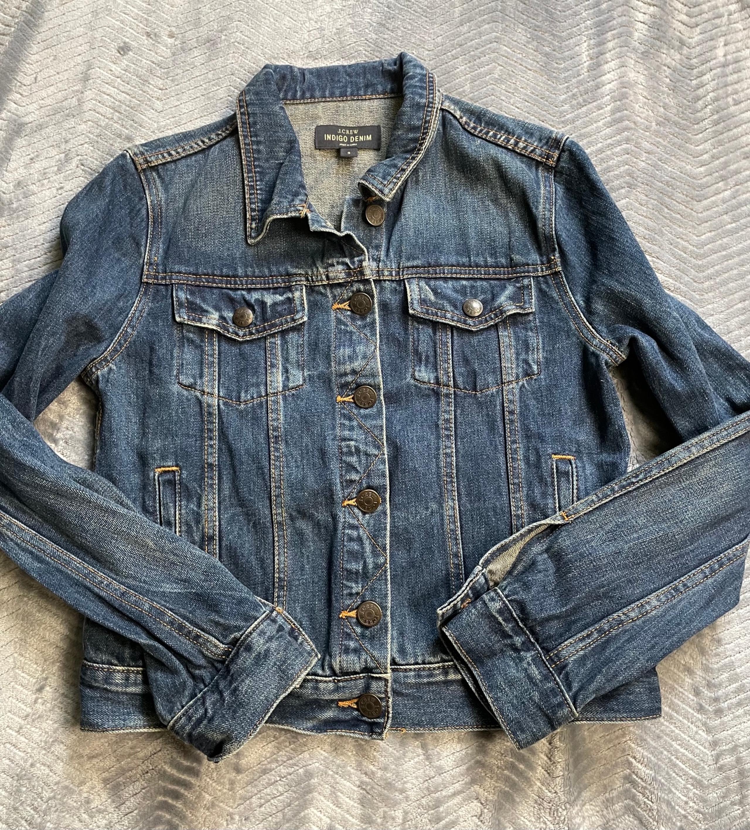 Womens J.Crew Indigo Denim Jean Jacket Small