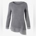 Chico's size 2 (12) colorblock asymmetrical tunic sweater long sleeve grey NWT