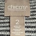 Chico's size 2 (12) colorblock asymmetrical tunic sweater long sleeve grey NWT