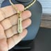CZ Micro Pave Hair Clippers Pendant with Rope Chain