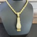 CZ Micro Pave Hair Clippers Pendant with Rope Chain