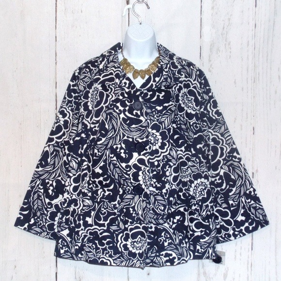 NWOT Jones New York Floral Flounce Jacke