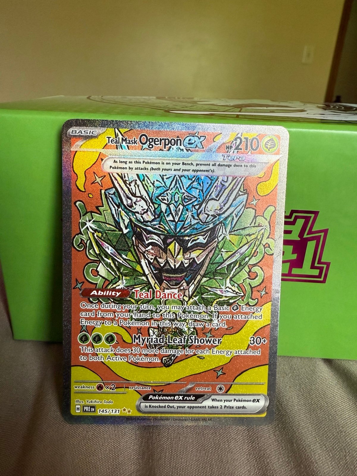 Teal Mask Ogerpon ex - 145/131 - Prismatic - Special Illustration Rare Pokemon