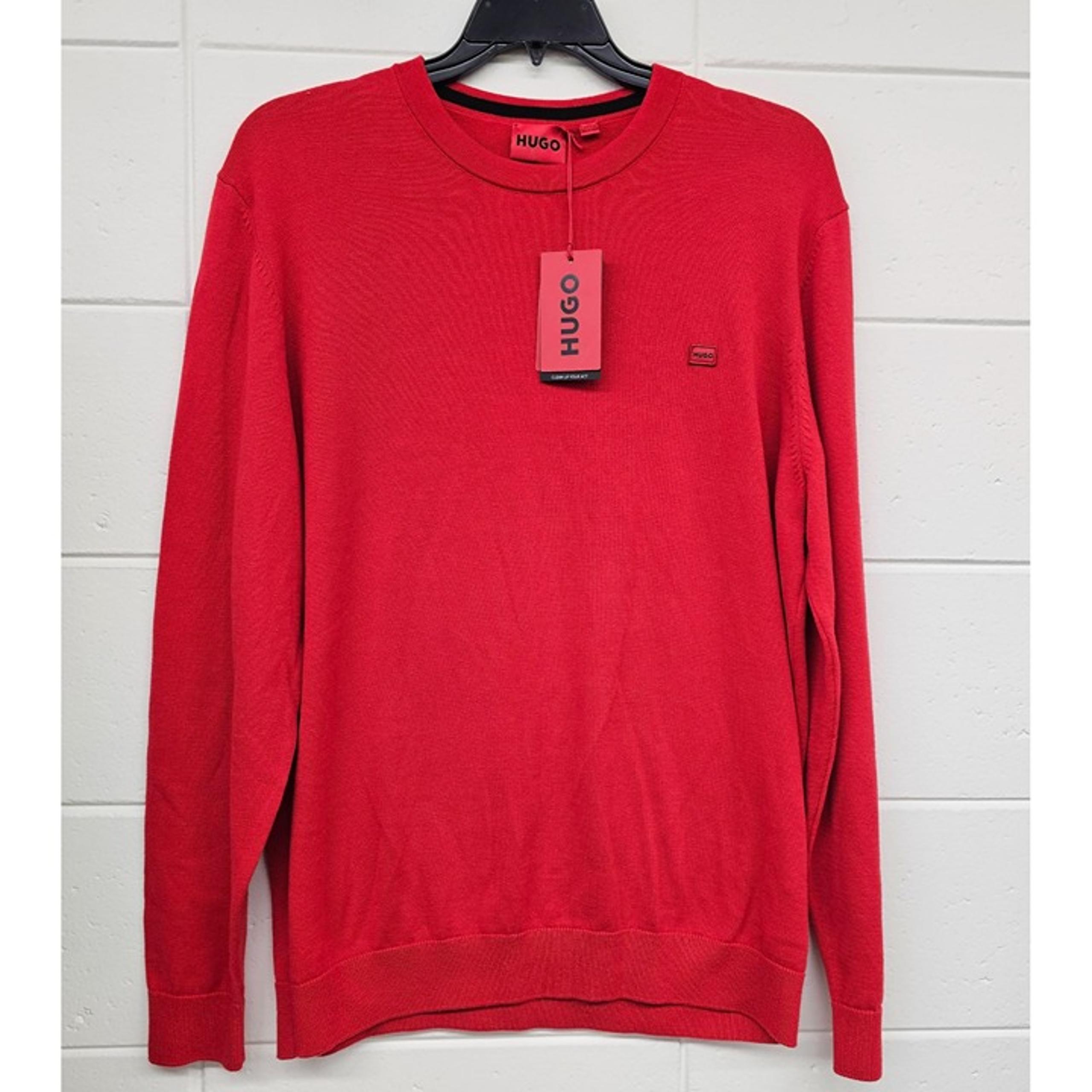 Hugo By Hugo Boss San Cassius Red Men's Crew Neck Sweater Size XXL