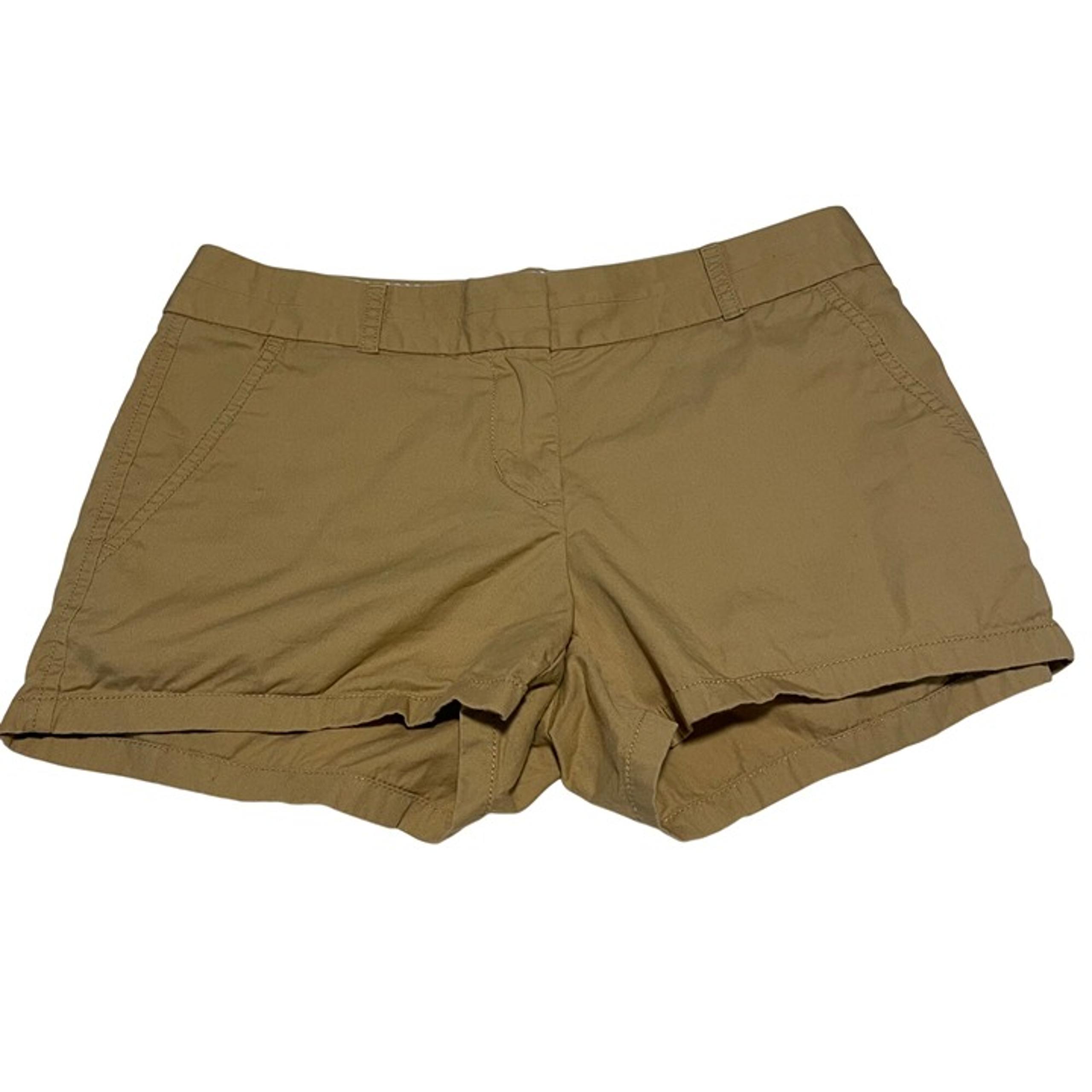 J.Crew Womens Broken-In Chino Shorts Size 2 Khaki 100% Cotton Casual Summer Wear