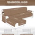 Sectional couch cover large Maroon