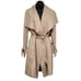 Club Monaco Shawl Collar Trench Coat Women Sz S Tan Designer Winter Workwear