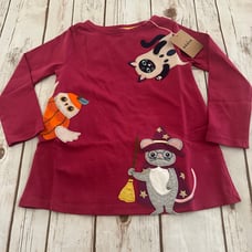Mini boden Halloween cat tunic nwt