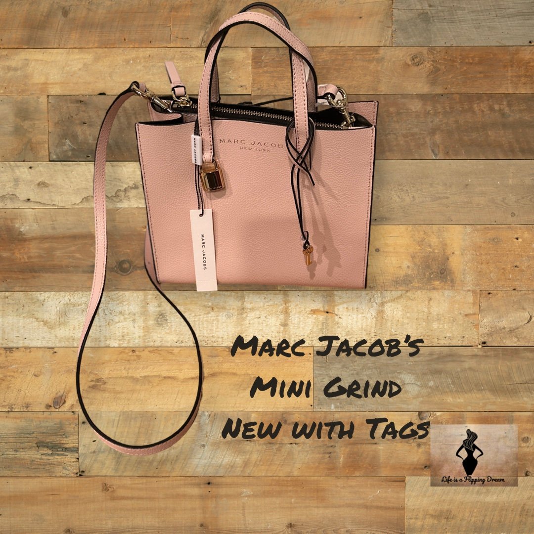 Marc Jacobs New With Tags Mini Grind Pink Square Crossbody Tote