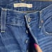 Levi’s Ribcage High Waist Straight Dark Blue Wash Wide Leg Straight Jeans
