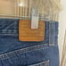Levi’s Ribcage High Waist Straight Dark Blue Wash Wide Leg Straight Jeans