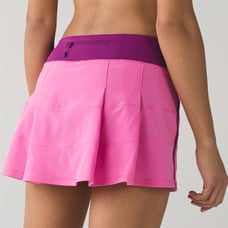 Lululemon Pace Rival Skirt II Sz 12 (Regular) In Pink Paradise / Regal Plum
