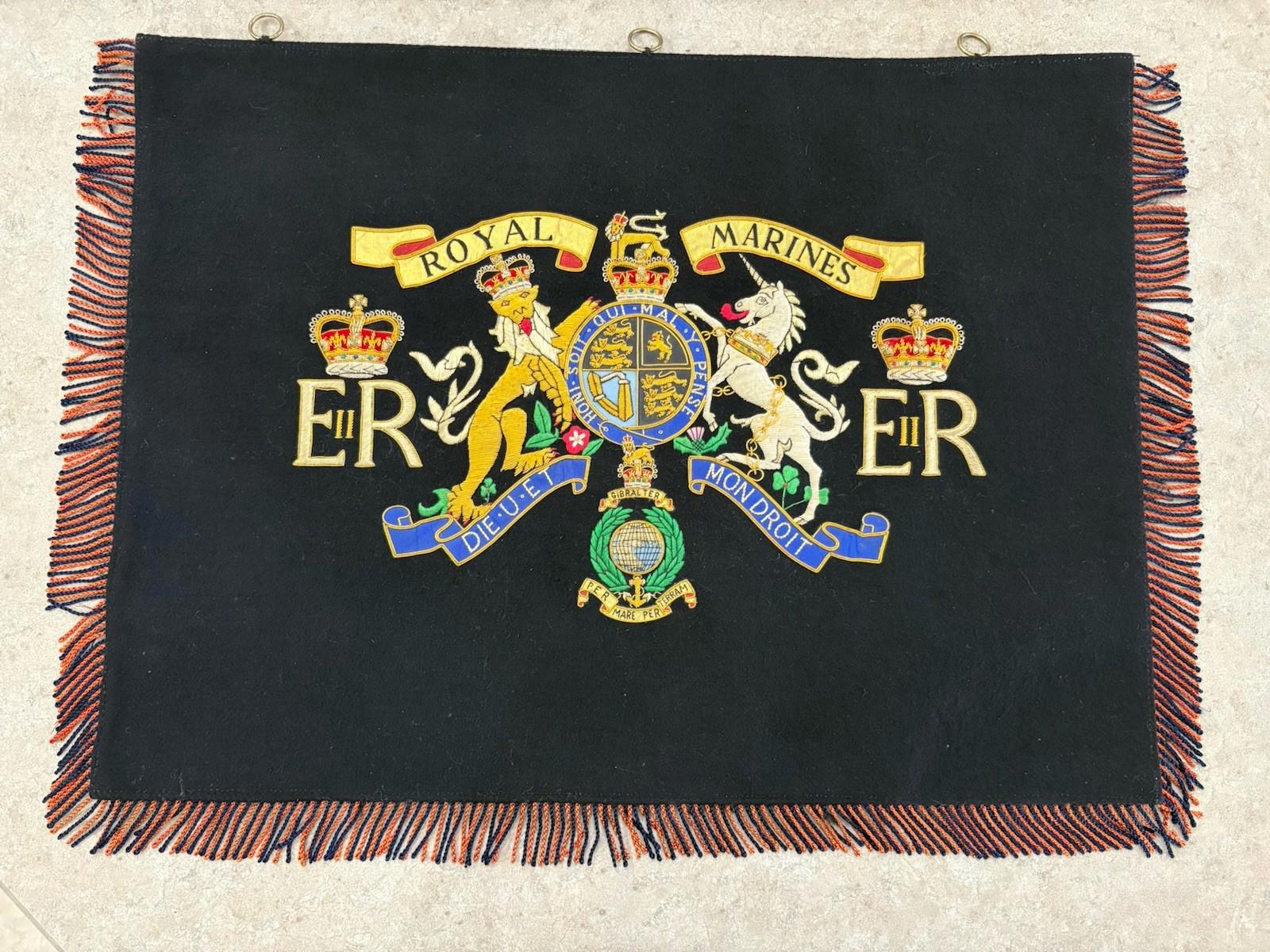 British Royal Marine Emblazon Wall Hanging Tapestry Flag