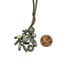 J. CREW Aurora Borealis Rhinestone Pendant 32 Long Necklace Gold Tone Chain