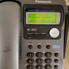 Panasonic KX-TGA420B 4 Line Corded Handset For Panasonic KX-TG4000B w/ adapter