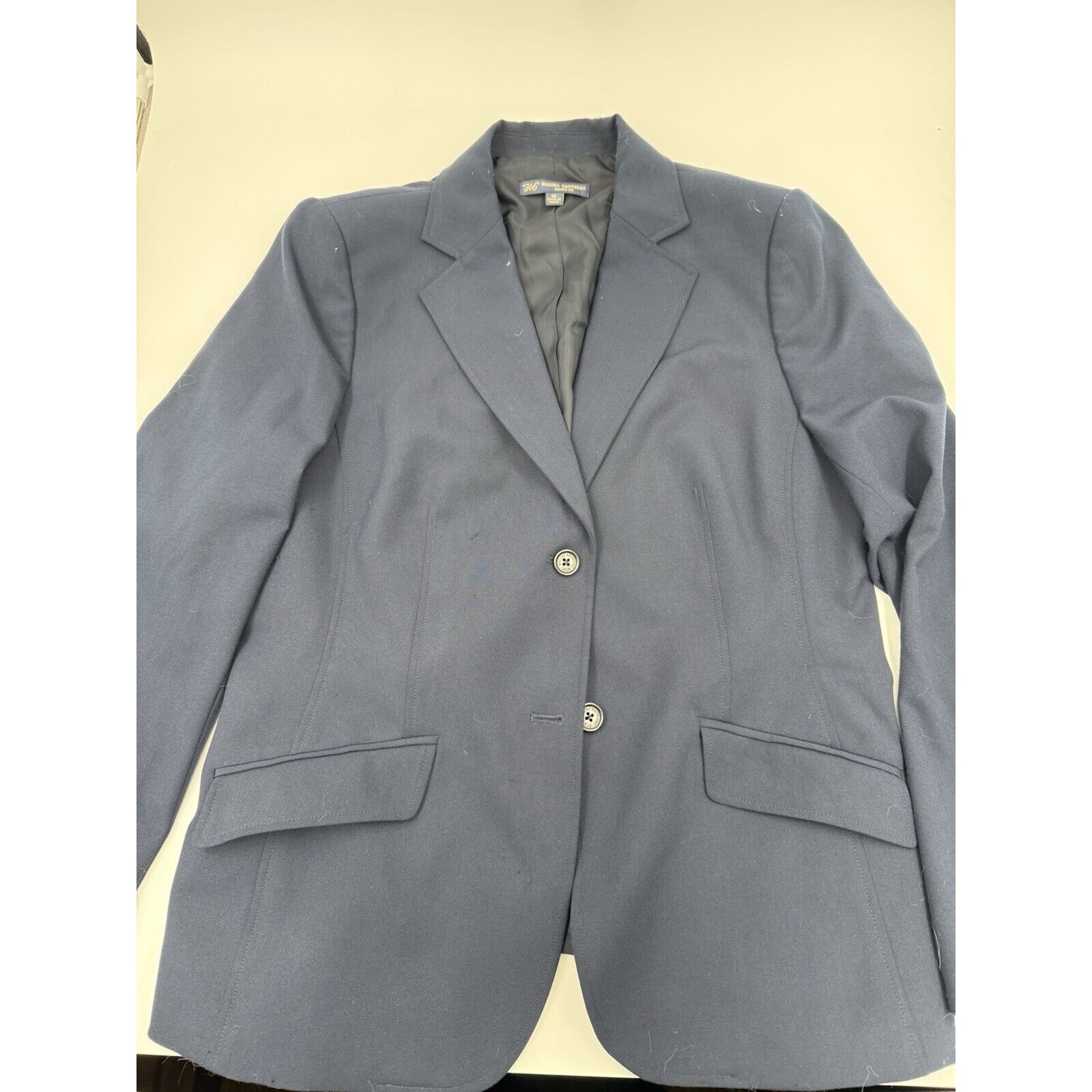 Brooks Brothers 346 women's Milano fit beige linen 2 button blazer size 12P