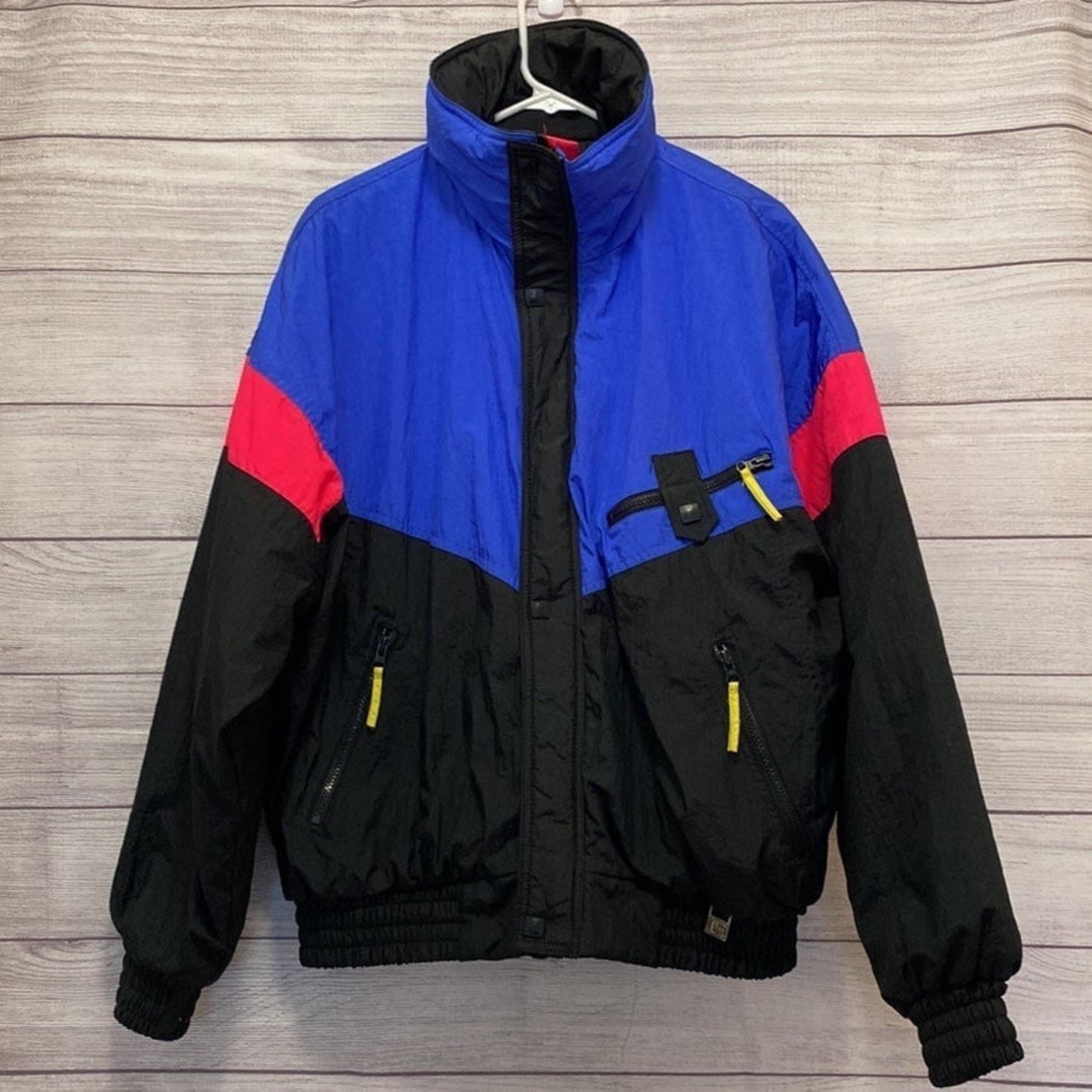 Helly Hansen Europa Vintage Color Block Puffy Ski Jacket - Blue/Blk/Pink - SZ:M