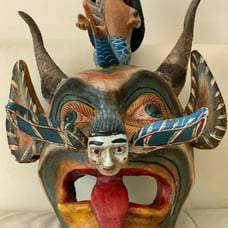 handmade and painted figure masks