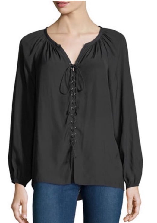 Ramy Brook Kat Lace Up Blouse