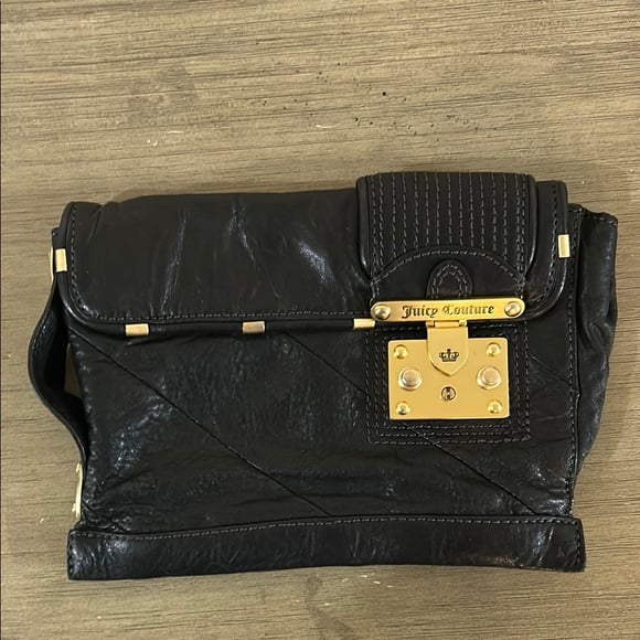 Juicy Couture Black Leather Clutch