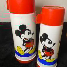 Pair of Vintage Aladdin Mickey thermos