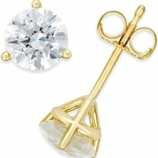 14K Yellow Gold 0.50CT Stud Earrings