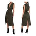 Good American Dress Sleeveless trench midi dark green size 3 (12 16)