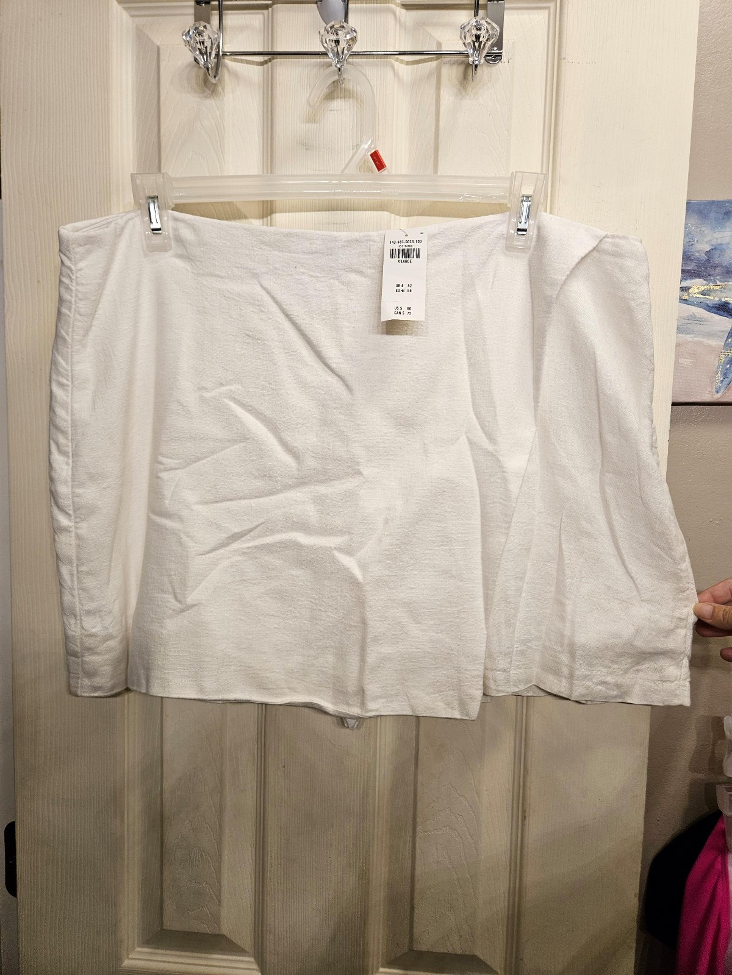 White skort Skirt womens extra large XL Abercrombie and Fitch NEW