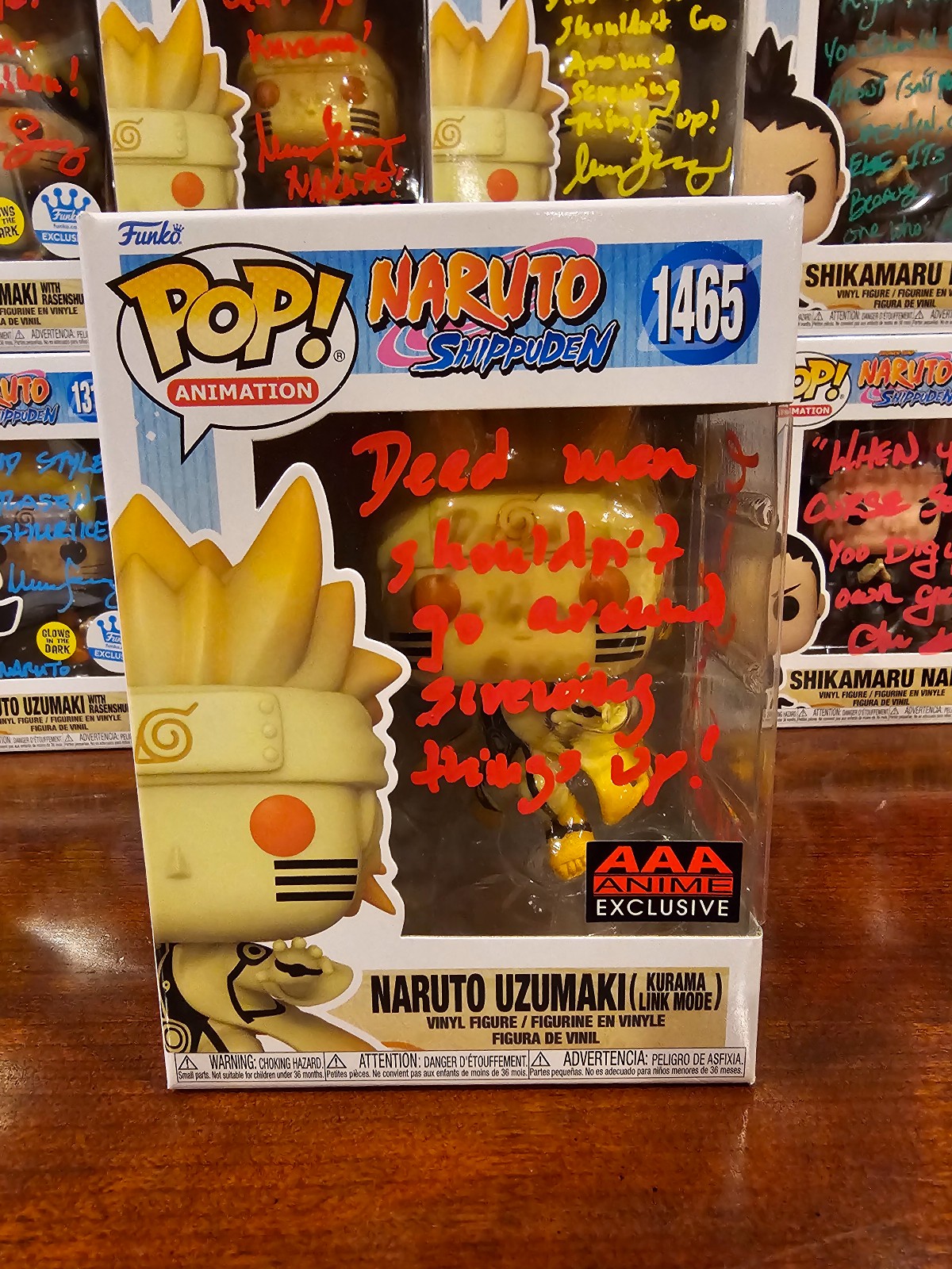 Signed Funko Pop! Naruto Uzumaki Link Mode 1465