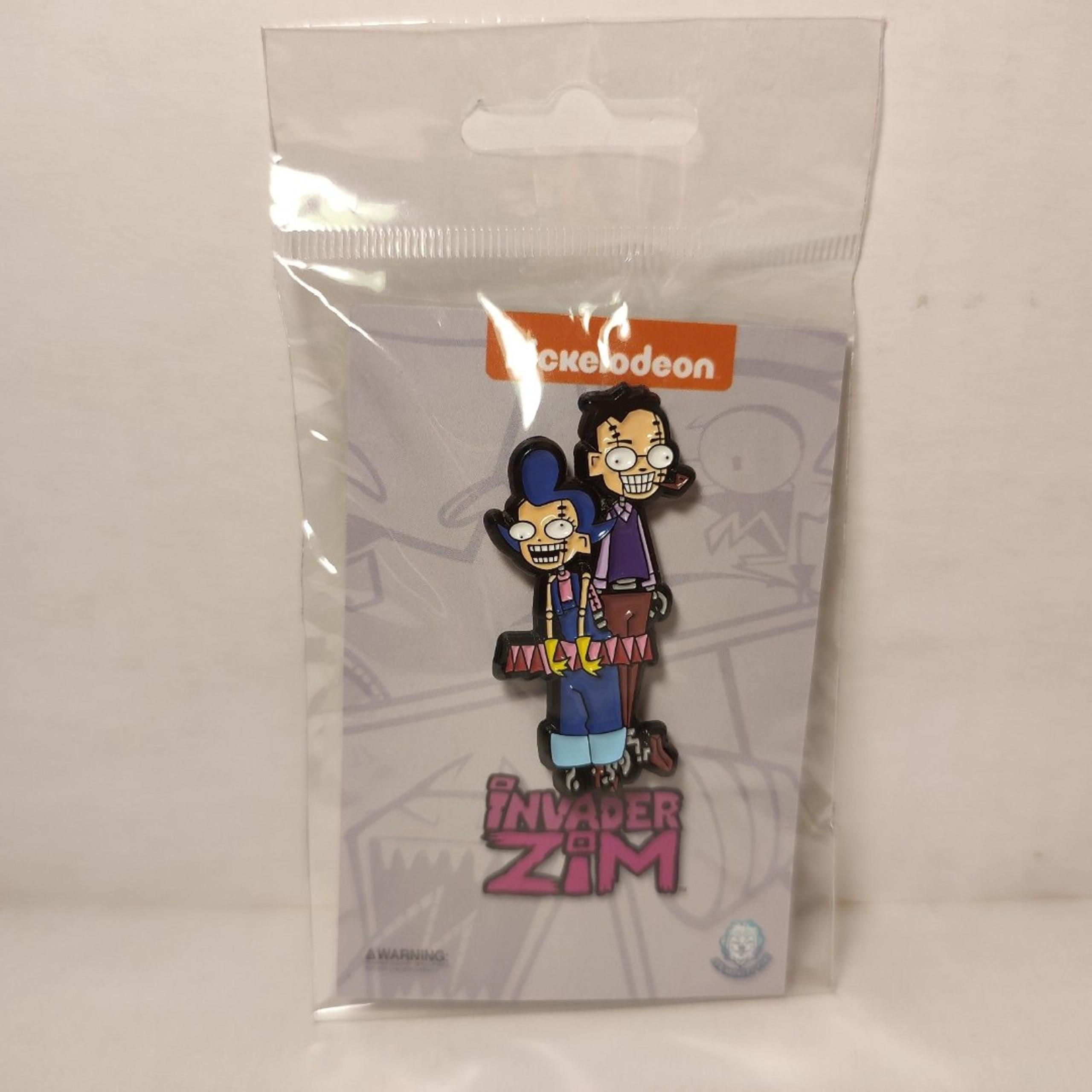 Invader Zim Zim's Robot Parents Enamel Pin Official Nickelodeon Metal Badge