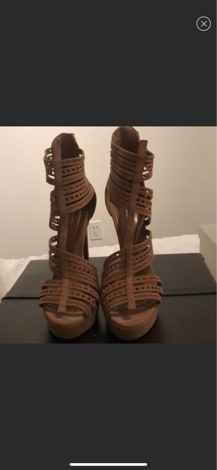 Alaia Poudre Suede High Heel Sandals