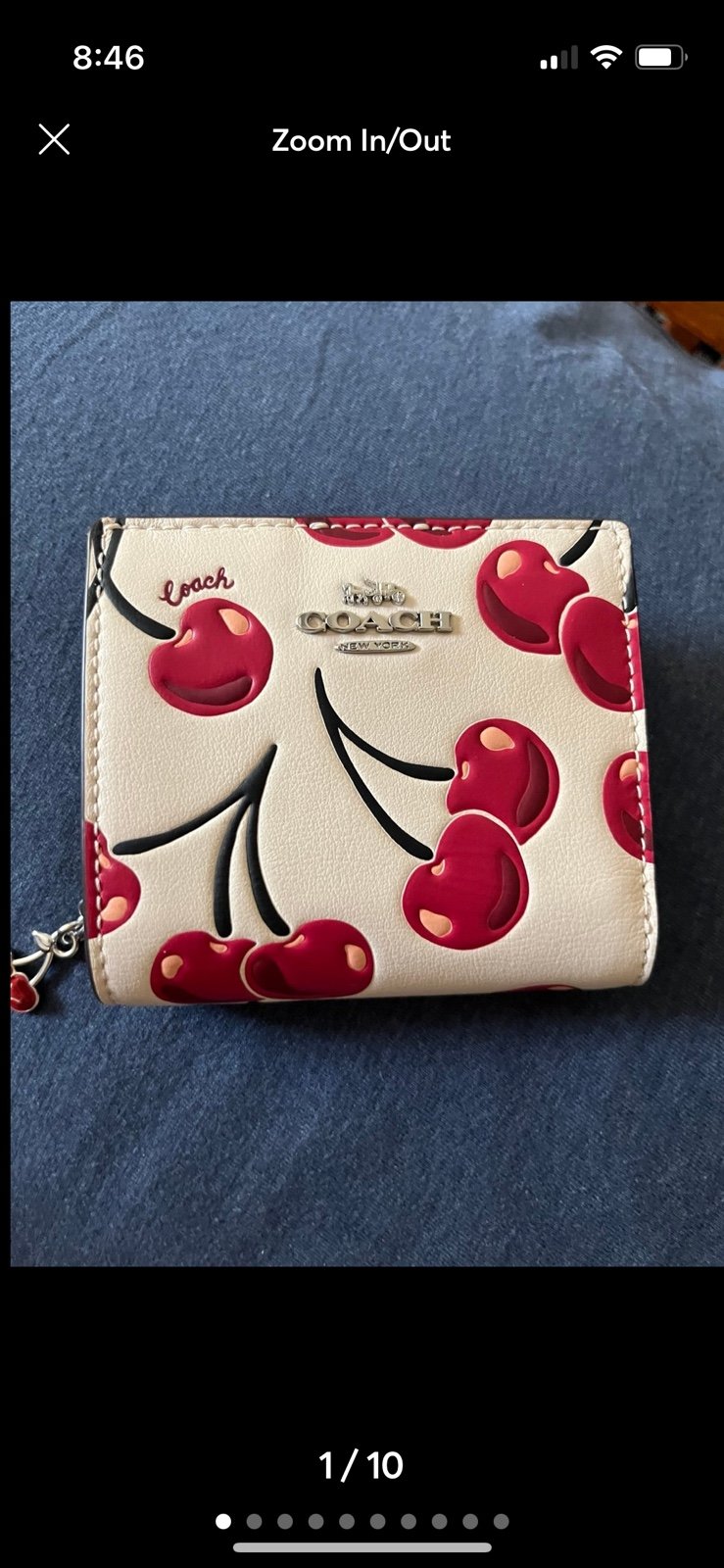 Coach Snap Cherry”s Print Wallet