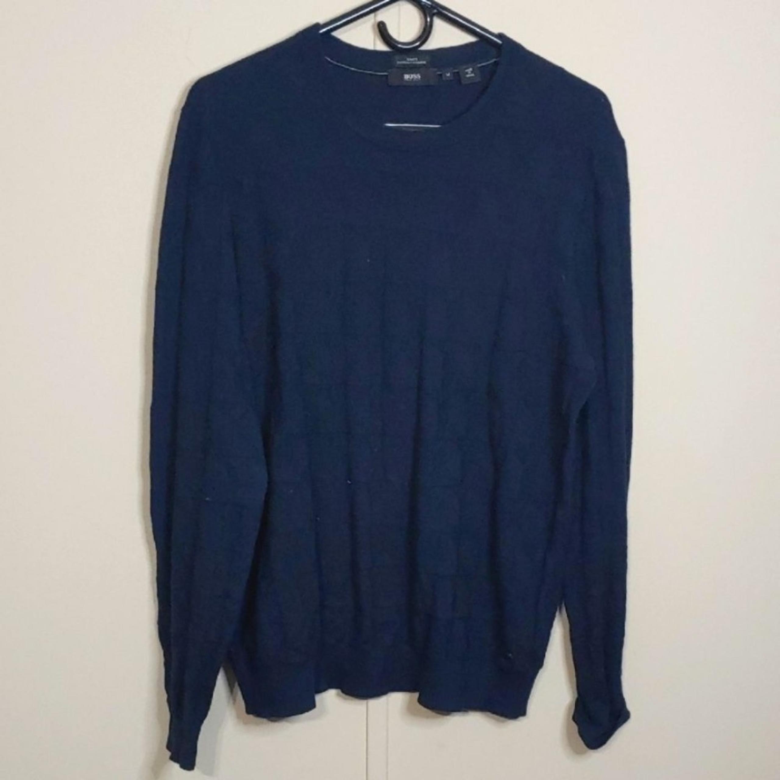 Hugo Boss Cotton Cashmere Crewneck Sweater Slim Fit, Men's Size Medium