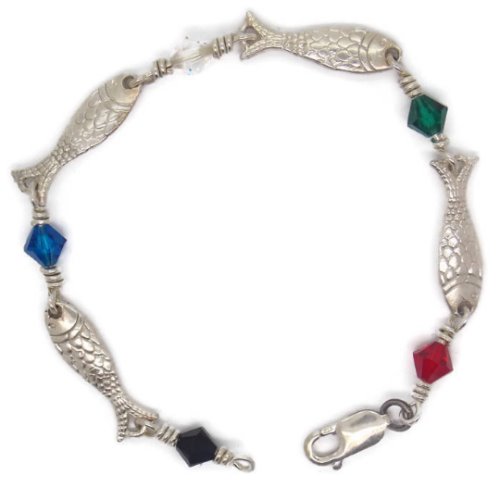 8 ACTS Bracelet .925 silver Crystal Bead
