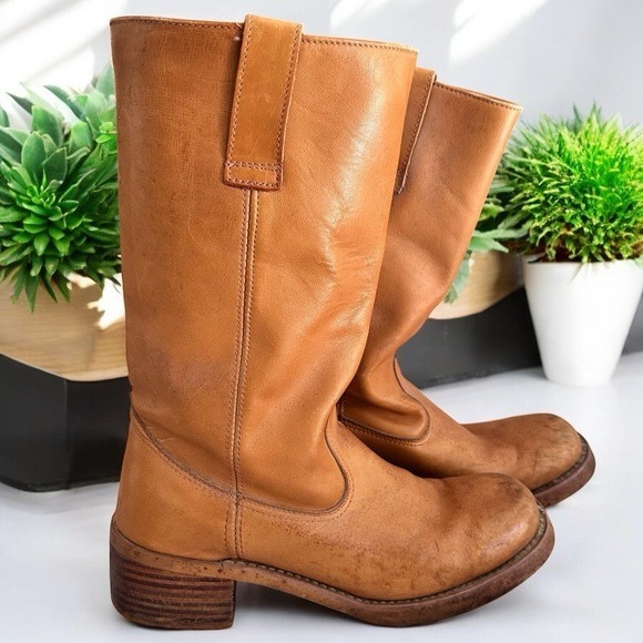 Vintage Goodyear Tan Leather Men’s Campus Boots