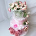 Flowers Diaper Cake, Basket of Flowers Cake