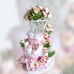 Flowers Diaper Cake, Basket of Flowers Cake
