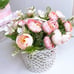 Flowers Diaper Cake, Basket of Flowers Cake