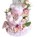 Flowers Diaper Cake, Basket of Flowers Cake