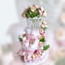 Flowers Diaper Cake, Basket of Flowers Cake