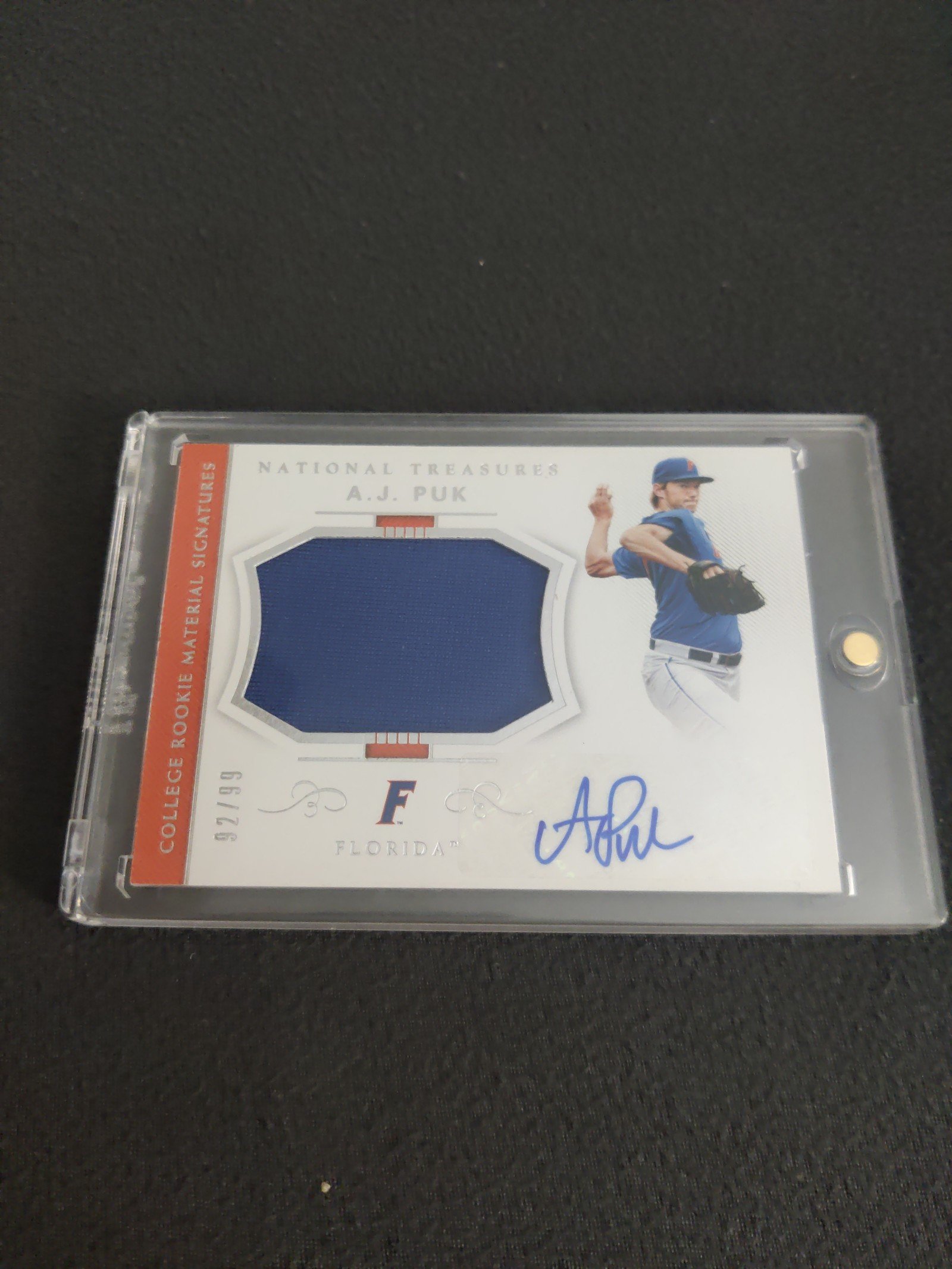 A.J. Puk National Treasures Rookie Auto Patch