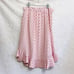 LOFT Pink White Striped Ruffle Hem Skirt
