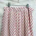 LOFT Pink White Striped Ruffle Hem Skirt