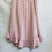 LOFT Pink White Striped Ruffle Hem Skirt