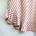 LOFT Pink White Striped Ruffle Hem Skirt