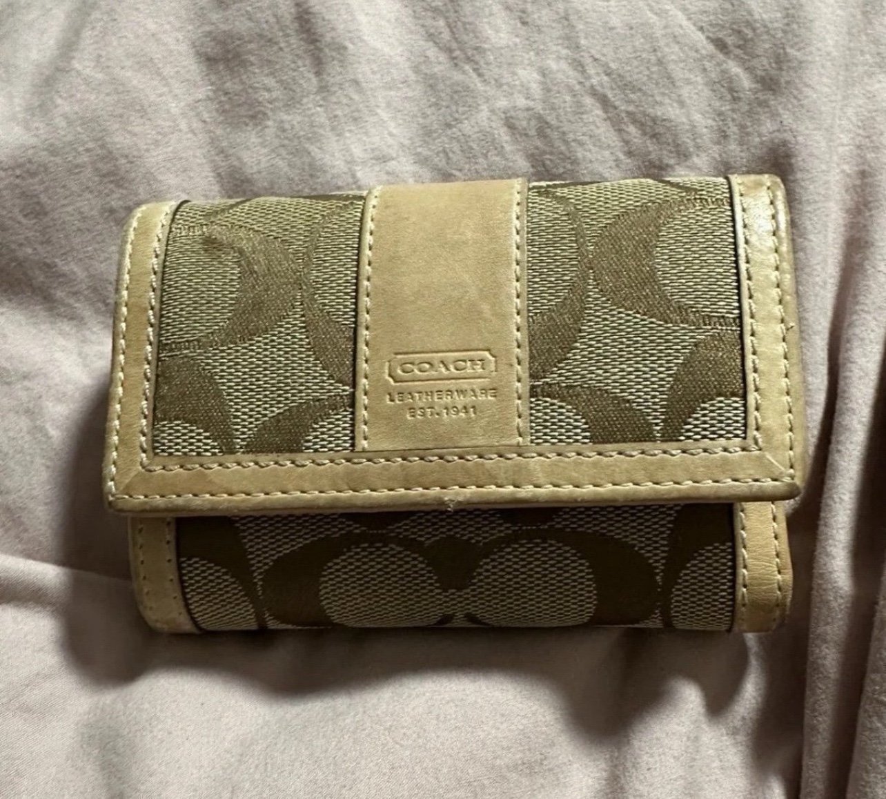 Coach Vintage Small Wallet Sig Brown Great Condition EUC