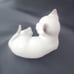 EC Vintage Bing and Grondahl Reclining White Cat Fine Porcelain Figurine #2504