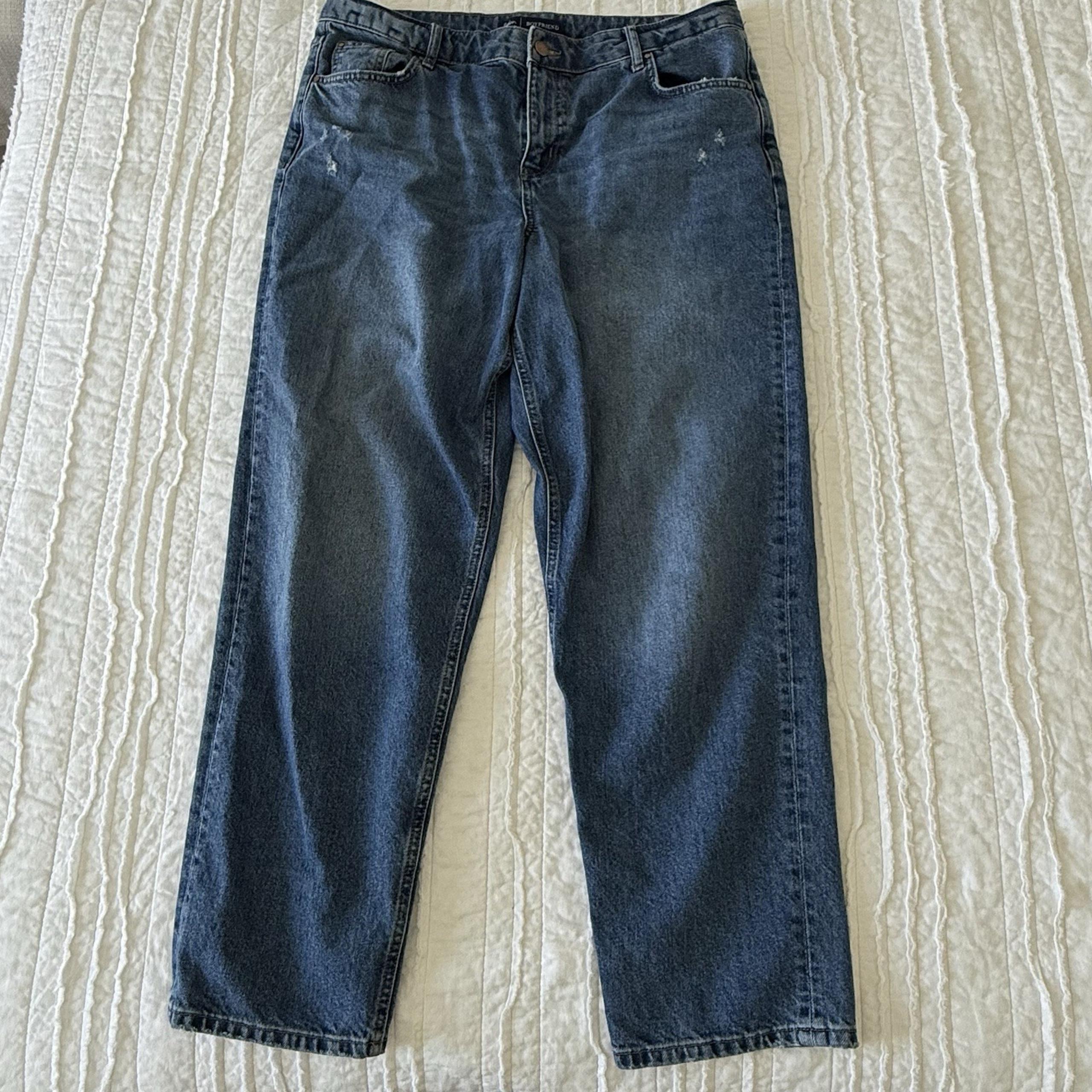 Boyfriend Jeans Women Light Vintage Wide Leg Relaxed size 12 - Boden