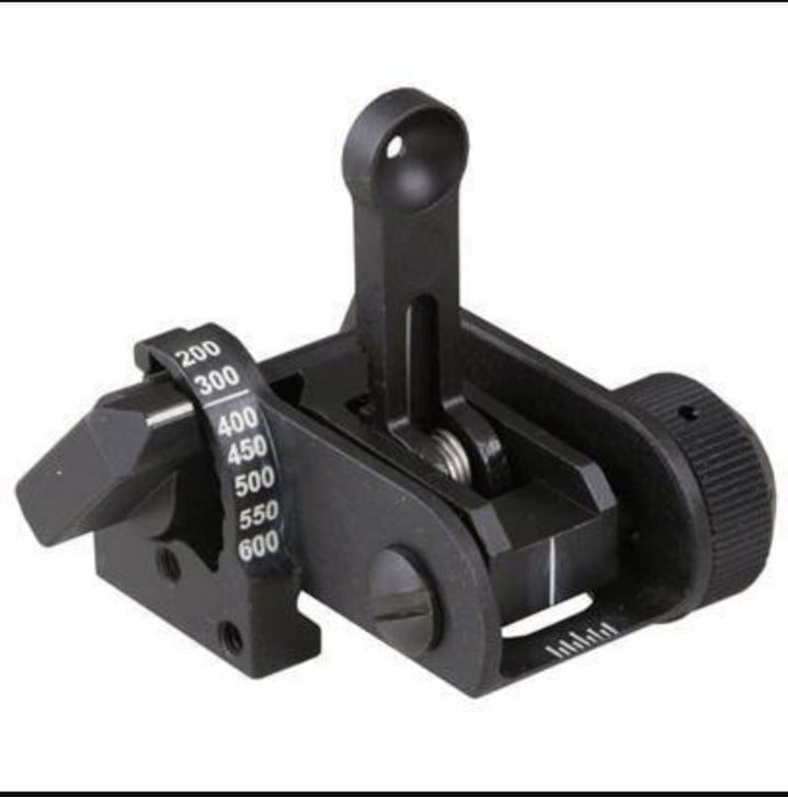 Flip up sight rear