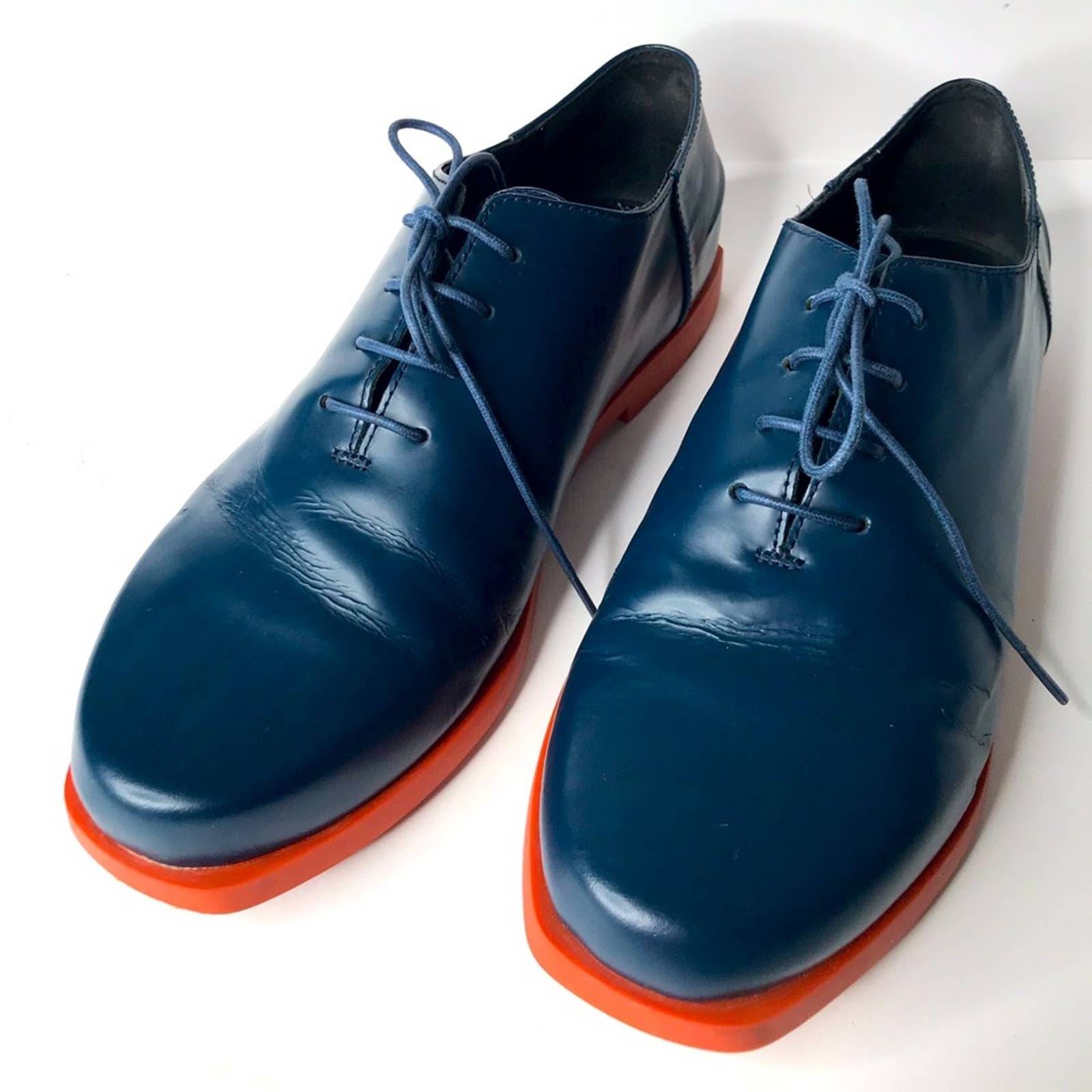 CAMPER BLUE LEATHER LOAFERS